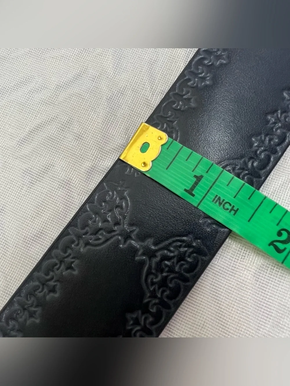 Boone’s Farm Winery Black Leather Belt with Decorative Silver Buckle